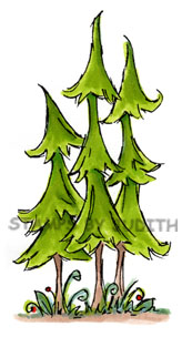 O-134-HK Whimsical Trees
